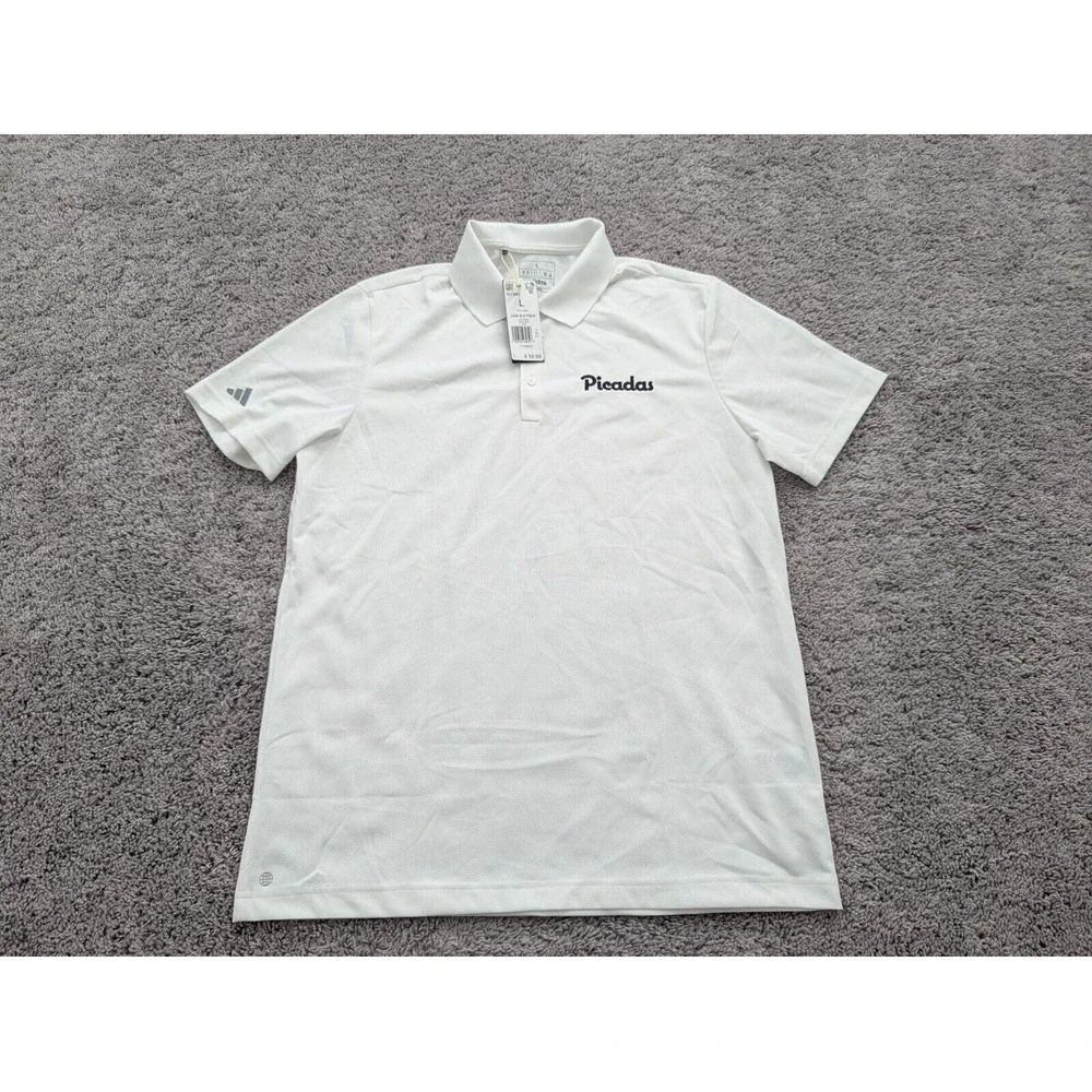 Picadas Polo Shirt Mens‎ Large White adidas Picadas Hard Aguas